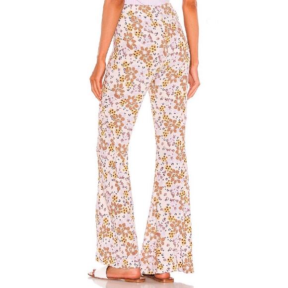 Free People Can't Take My Eyes Off Of You Floral Flare Pant Tea Combo XS Boho - Picture 3 of 11